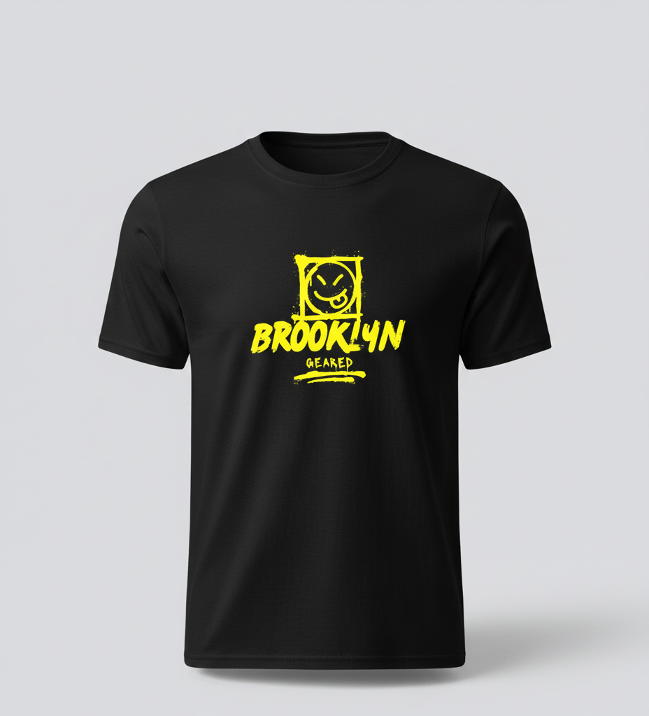 Brooklyn Graffiti Smiley T-Shirt — Urban Streetwear Tee