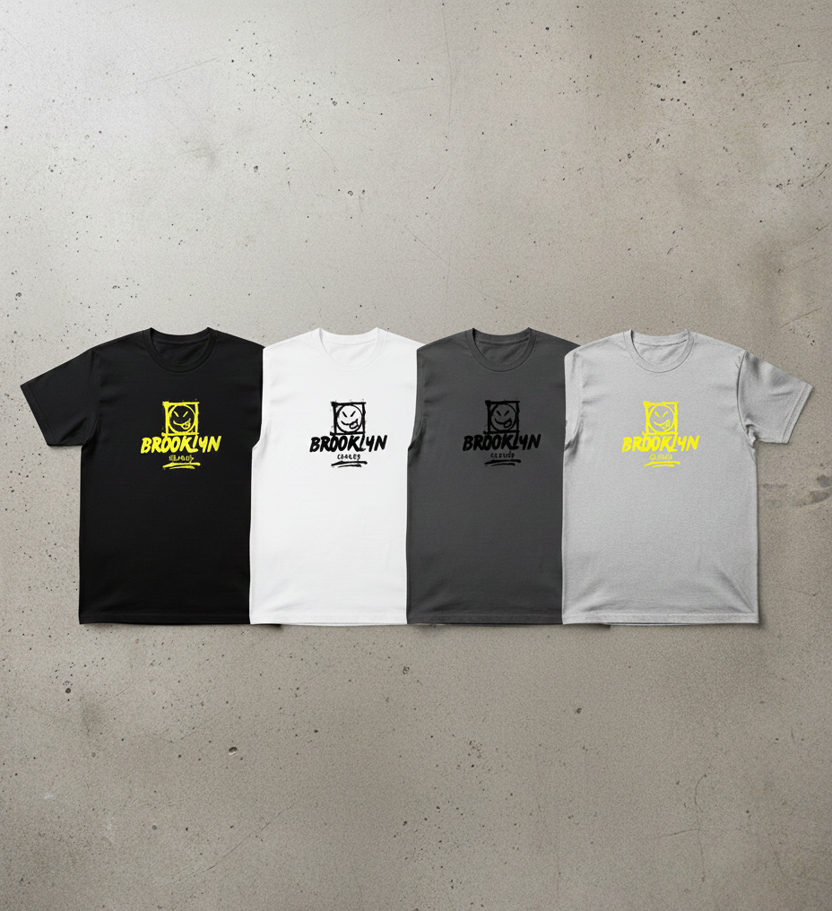 Brooklyn Graffiti Smiley T-Shirt — Urban Streetwear Tee