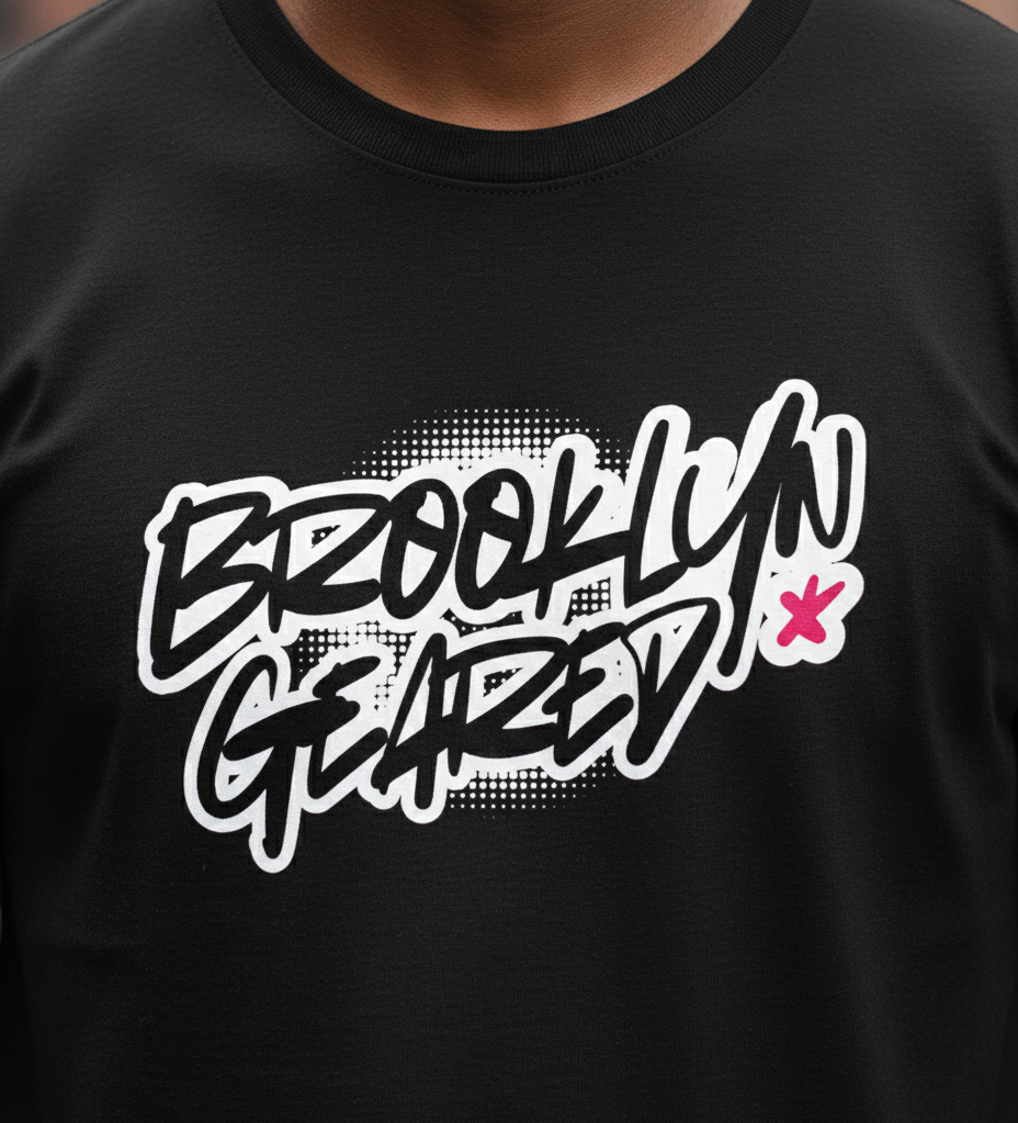 Brooklyn Street Art Graffiti Tee — Urban Streetwear Oversized Boxy T-Shirt