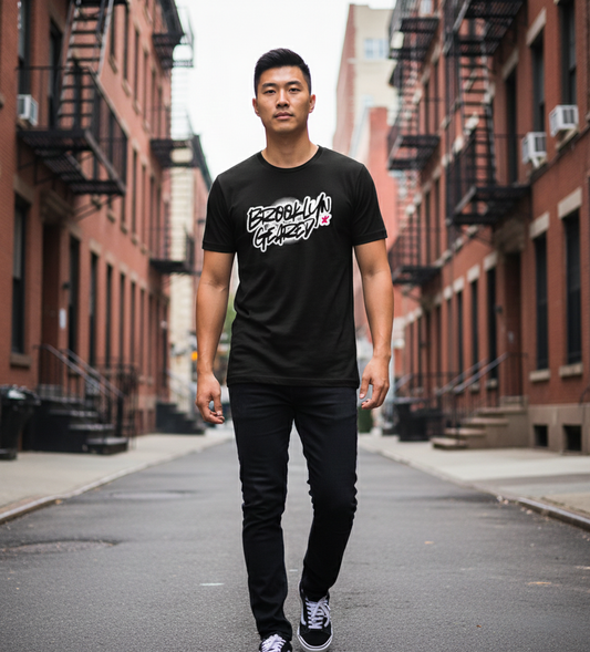 Brooklyn Street Art Graffiti Tee — Urban Streetwear Oversized Boxy T-Shirt