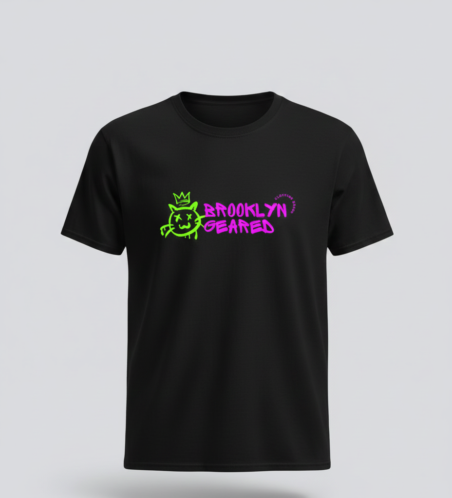 Brooklyn Graffiti Cat Crown T-Shirt — Urban Street Art Tee