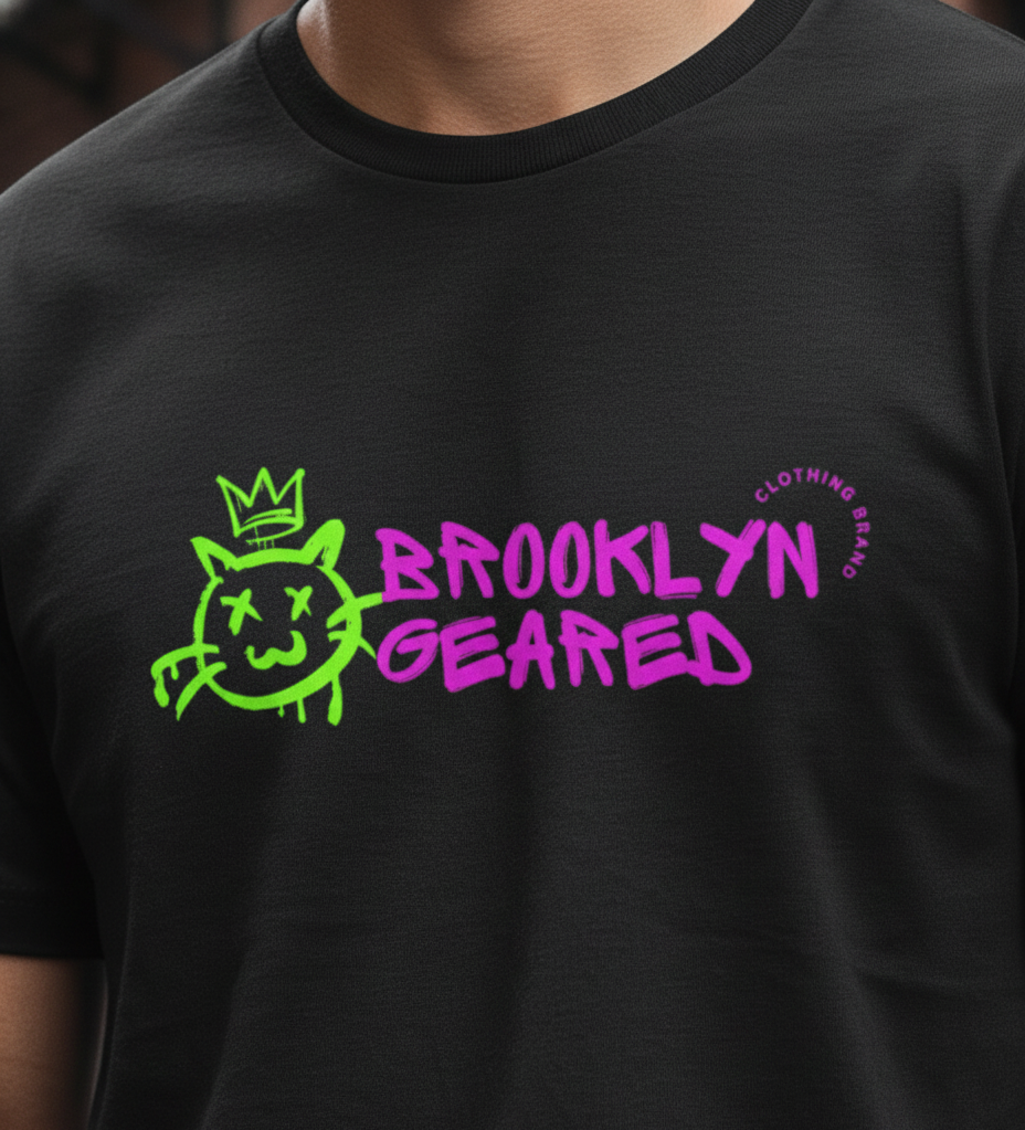 Brooklyn Graffiti Cat Crown T-Shirt — Urban Street Art Tee