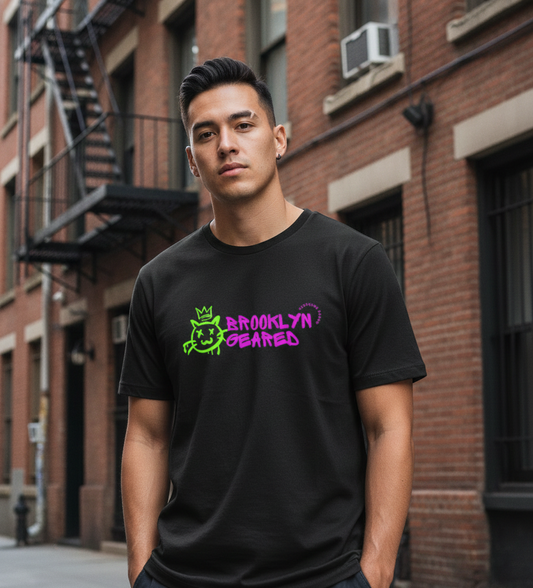 Brooklyn Graffiti Cat Crown T-Shirt — Urban Street Art Tee